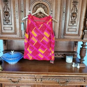 Sequins top sleeveless bright new, slim M
